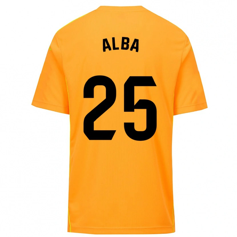 Danxen Homme Alba Acebes Rodríguez #25 Maillot de Gardien Orange Noir 2025/26 T-shirt