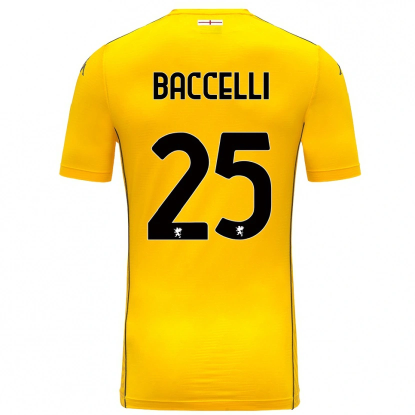 Danxen Homme Pietro Baccelli #25 Maillot de Gardien Jaune Foncé Noir 2025/26 T-shirt