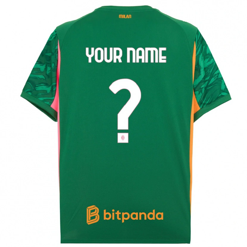 Danxen Homme AC Milan Maillot de Gardien Vert Orange Rose 2025/26 T-shirt