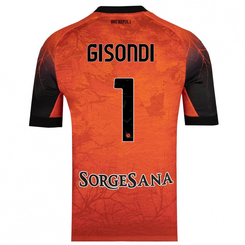 Danxen Homme Francesco Gisondi #1 Maillot de Gardien Orange Rouge Noir 2025/26 T-shirt