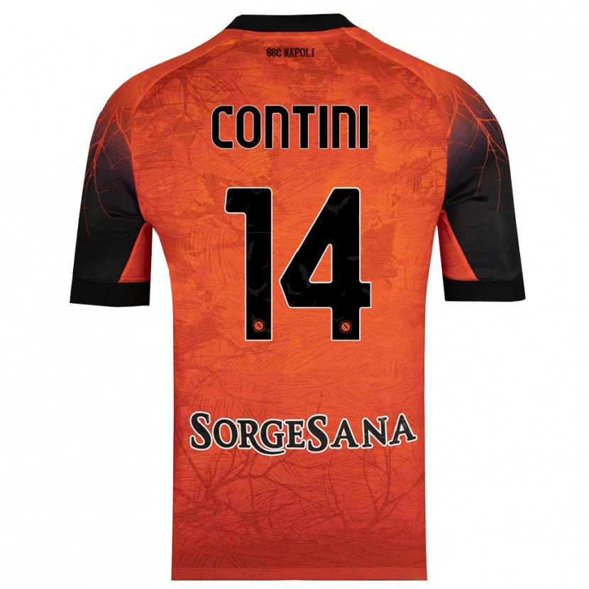 Danxen Homme Nikita Contini #14 Maillot de Gardien Orange Rouge Noir 2025/26 T-shirt
