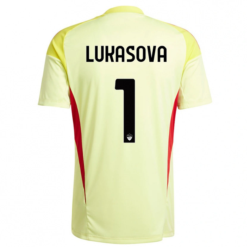 Danxen Homme Olivie Lukášová #1 Maillot de Gardien Jaune Clair Orange 2025/26 T-shirt