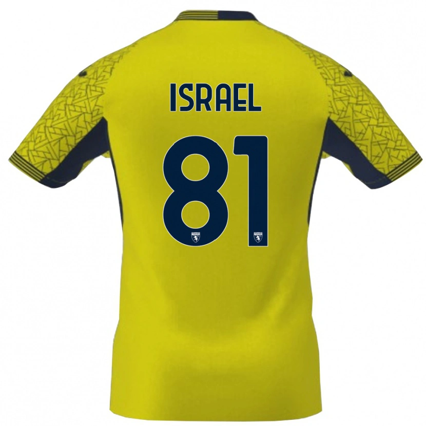 Danxen Homme Franco Israel #81 Maillot de Gardien Jaune Noir 2025/26 T-shirt