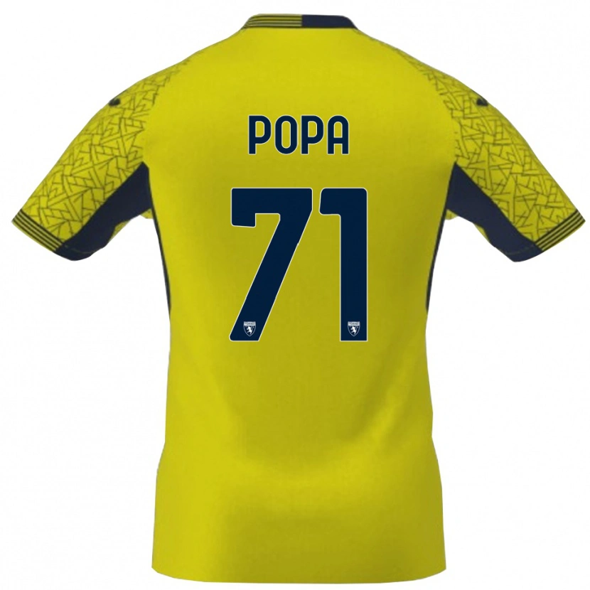 Danxen Homme Mihai Popa #71 Maillot de Gardien Jaune Noir 2025/26 T-shirt