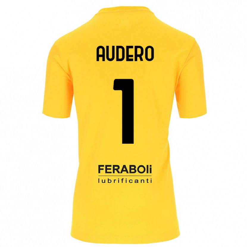 Danxen Homme Emil Audero #1 Maillot de Gardien Jaune Noir 2025/26 T-shirt