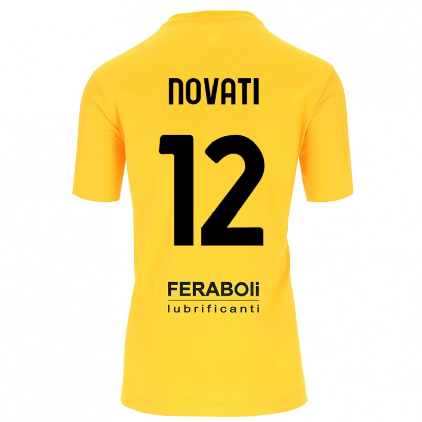 Danxen Homme Lorenzo Novati #12 Maillot de Gardien Jaune Noir 2025/26 T-shirt