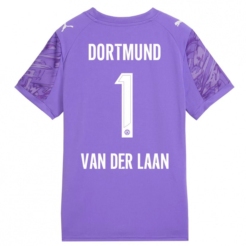 Danxen Homme Laura Van Der Laan #1 Maillot de Gardien Blanc Lilas 2025/26 T-shirt