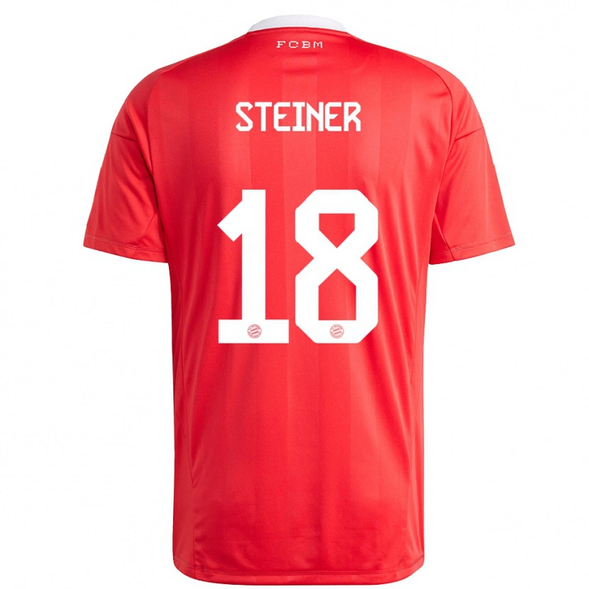 Danxen Homme Michael Steiner #18 Maillot de Gardien Rouge Blanc 2025/26 T-shirt
