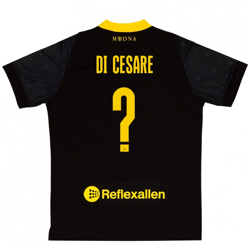 Danxen Homme Gabriele Di Cesare #0 Maillot de Gardien Noir Jaune 2025/26 T-shirt