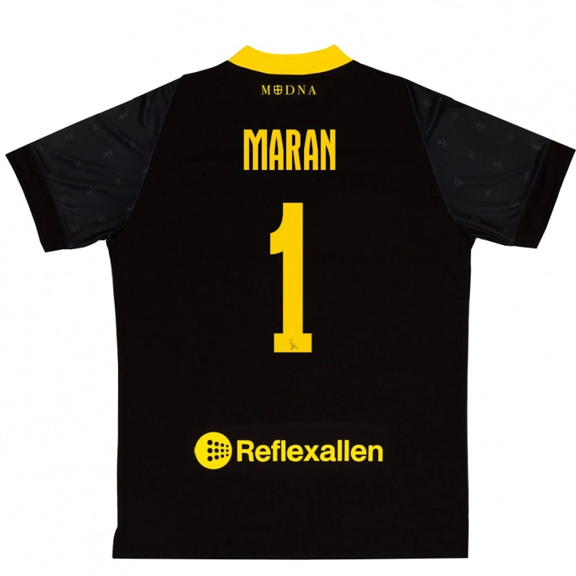 Danxen Homme Andrea Maran #1 Maillot de Gardien Noir Jaune 2025/26 T-shirt