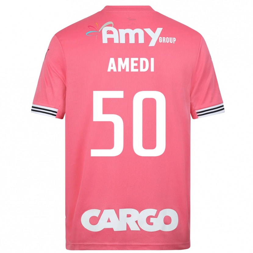 Danxen Homme Roie Amedi #50 Maillot de Gardien Blanc Rose 2025/26 T-shirt