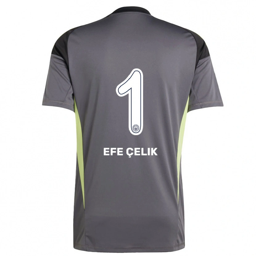 Danxen Homme Mehmet Efe Çelik #1 Maillot de Gardien Gris Anthracite Noir 2025/26 T-shirt