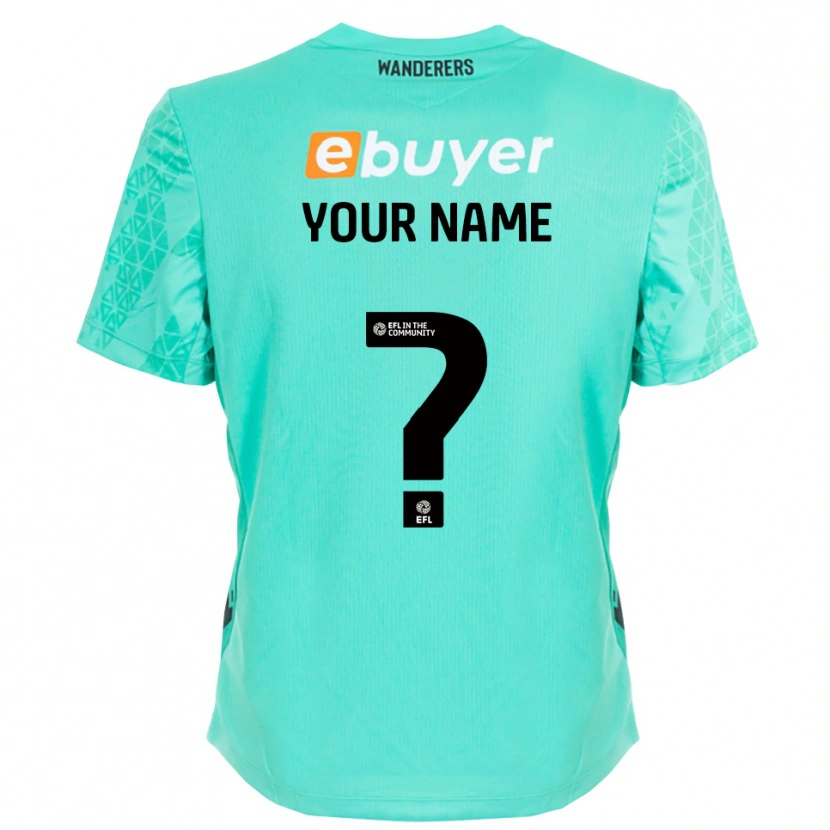 Danxen Femme Bolton Wanderers Maillot de Gardien Noir Aqua 2025/26 T-shirt