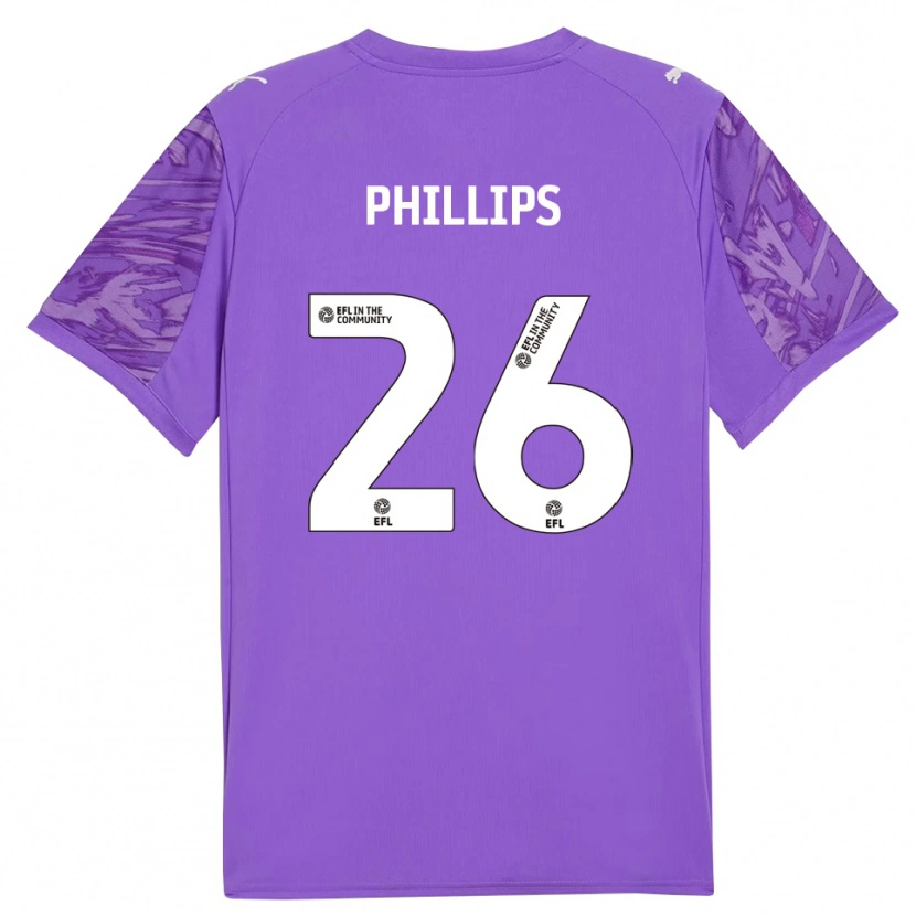 Danxen Femme Noah Phillips #26 Maillot de Gardien Violet Foncé 2025/26 T-shirt