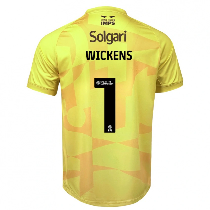 Danxen Femme George Wickens #1 Maillot de Gardien Noir Jaune 2025/26 T-shirt