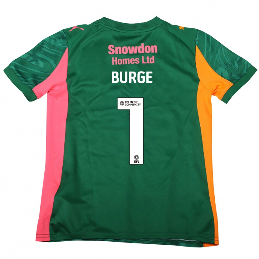 Danxen Femme Lee Burge #1 Maillot de Gardien Rose Vert Foncé 2025/26 T-shirt