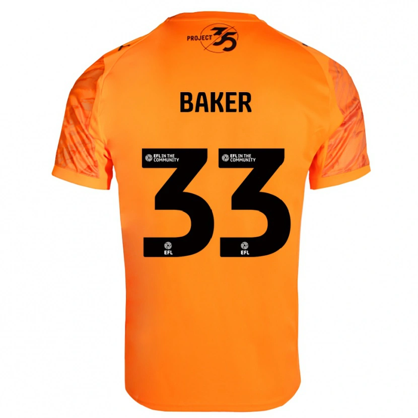 Danxen Femme Zak Baker #33 Maillot de Gardien Noir Orange 2025/26 T-shirt