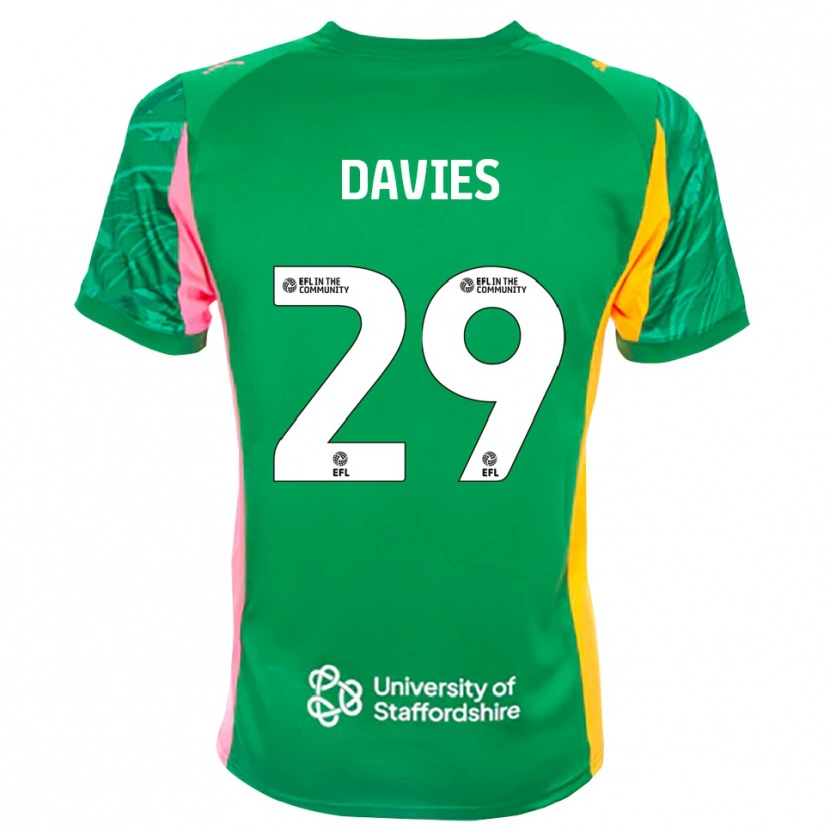 Danxen Femme Arron Davies #29 Maillot de Gardien Orange Vert Rose 2025/26 T-shirt