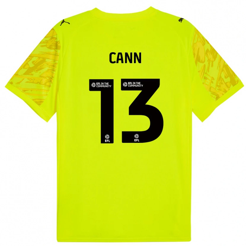 Danxen Femme Ted Cann #13 Maillot de Gardien Vert Fluorescent Noir 2025/26 T-shirt