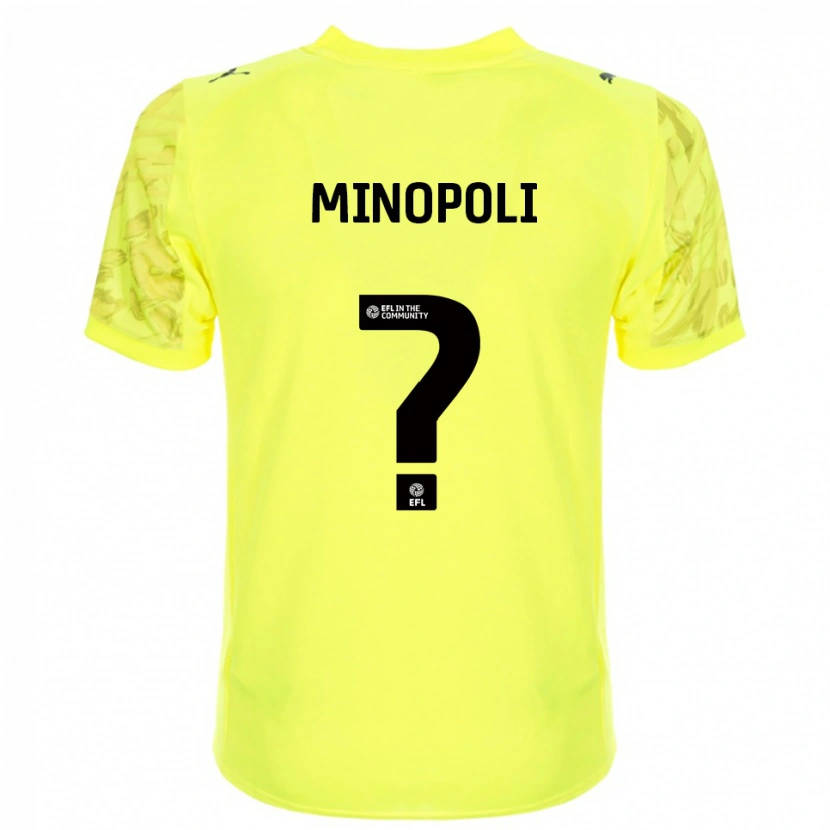 Danxen Femme Giovanni Minopoli #0 Maillot de Gardien Noir Jaune 2025/26 T-shirt