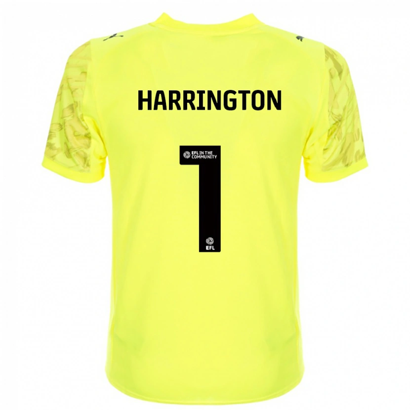 Danxen Femme David Harrington #1 Maillot de Gardien Noir Jaune 2025/26 T-shirt