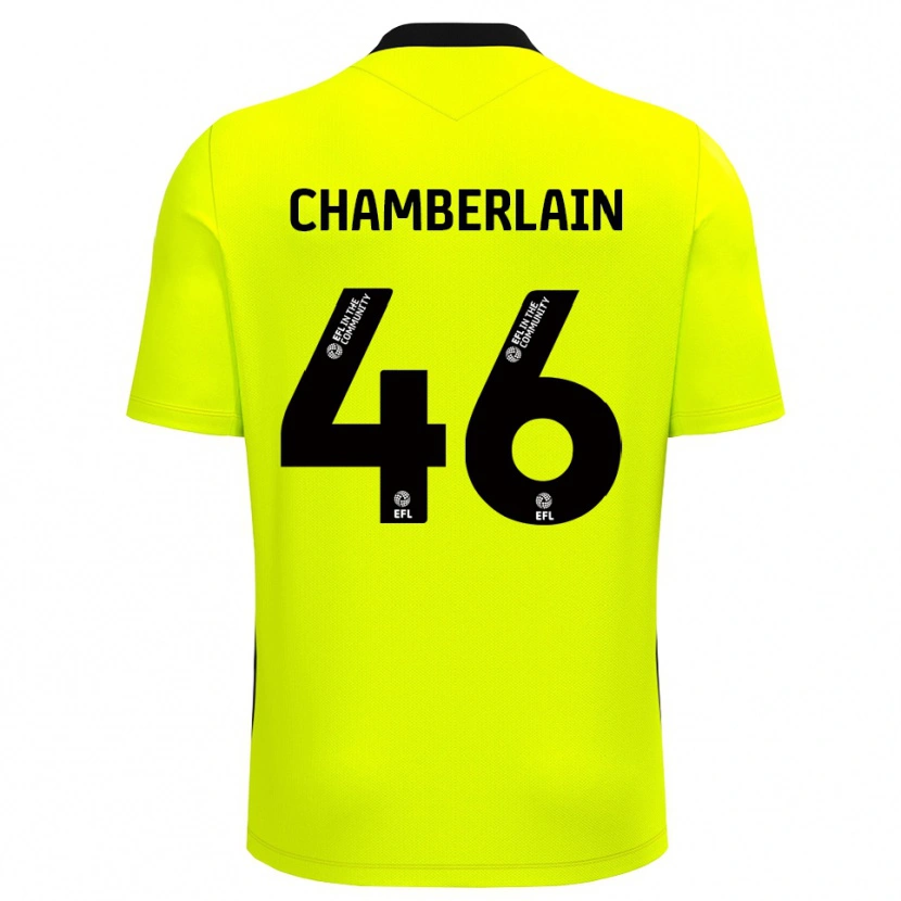 Danxen Femme Harrison Chamberlain #46 Maillot de Gardien Noir Jaune 2025/26 T-shirt