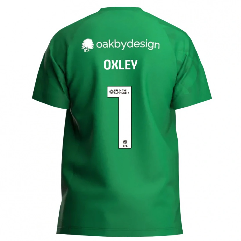 Danxen Femme Mark Oxley #1 Maillot de Gardien Vert Blanc 2025/26 T-shirt