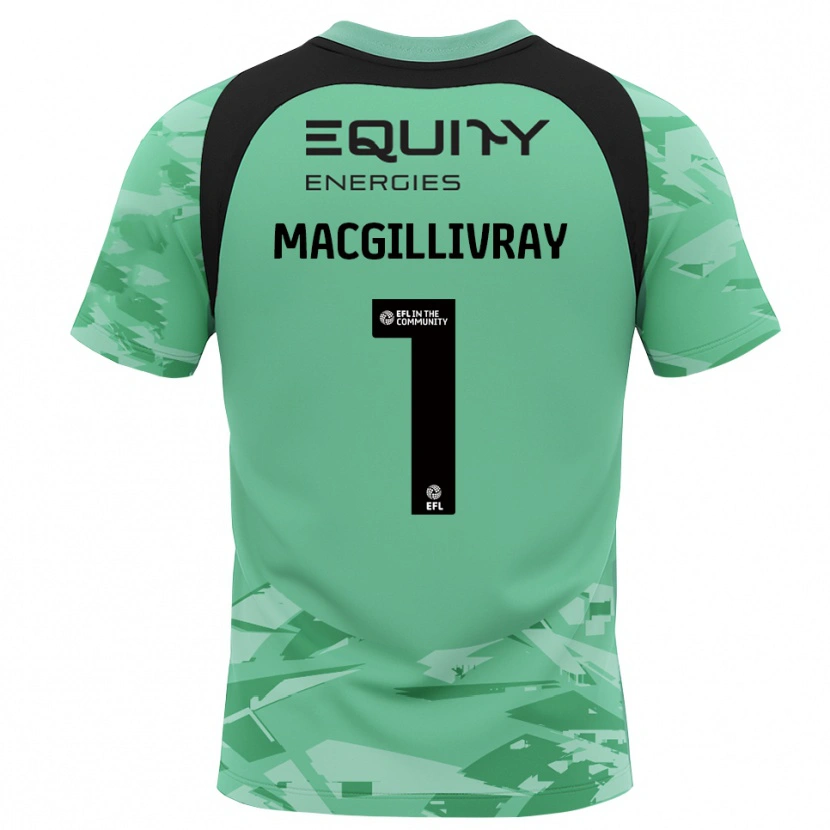 Danxen Femme Craig MacGillivray #1 Maillot de Gardien Gris Foncé Vert Clair 2025/26 T-shirt