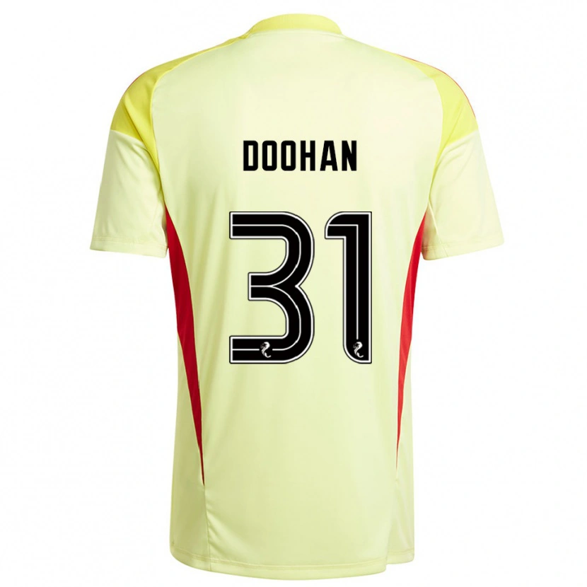 Danxen Femme Ross Doohan #31 Maillot de Gardien Rouge Jaune 2025/26 T-shirt
