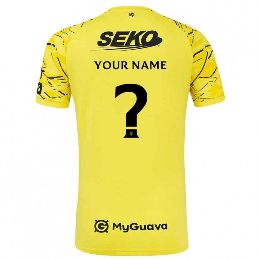 Danxen Femme Rangers FC Maillot de Gardien Noir Jaune 2025/26 T-shirt