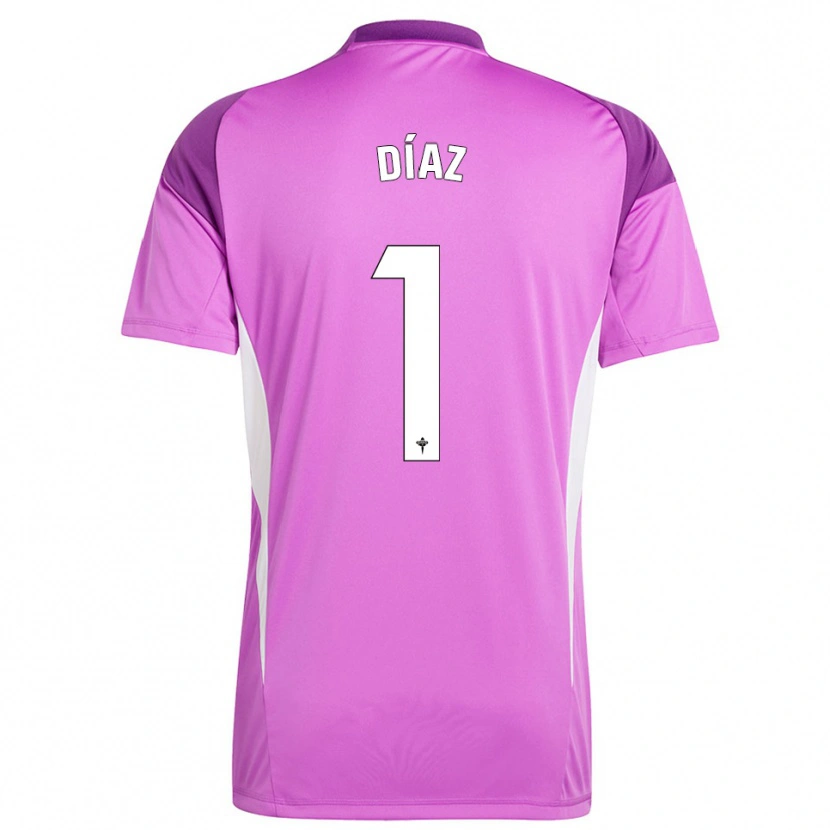 Danxen Femme Lucas Díaz #1 Maillot de Gardien Violet Blanc 2025/26 T-shirt