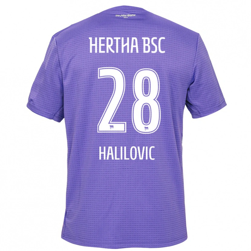 Danxen Femme Din Halilovic #28 Maillot de Gardien Violet Blanc 2025/26 T-shirt