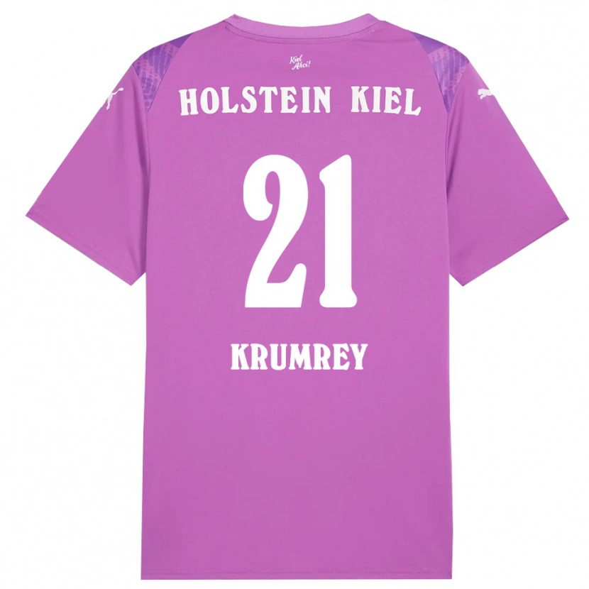 Danxen Femme Jonas Krumrey #21 Maillot de Gardien Violet Blanc 2025/26 T-shirt