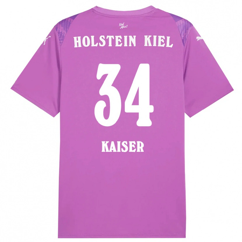 Danxen Femme Konstantin Kaiser #34 Maillot de Gardien Violet Blanc 2025/26 T-shirt