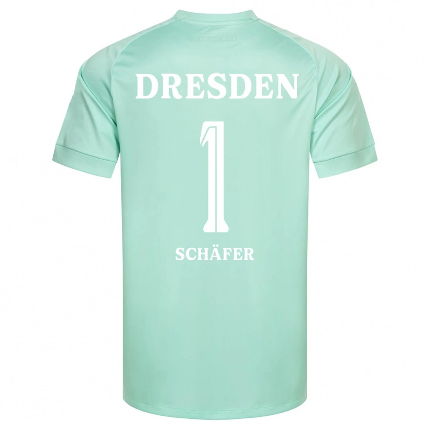 Danxen Femme Moritz Schäfer #1 Maillot de Gardien Vert Clair Blanc 2025/26 T-shirt