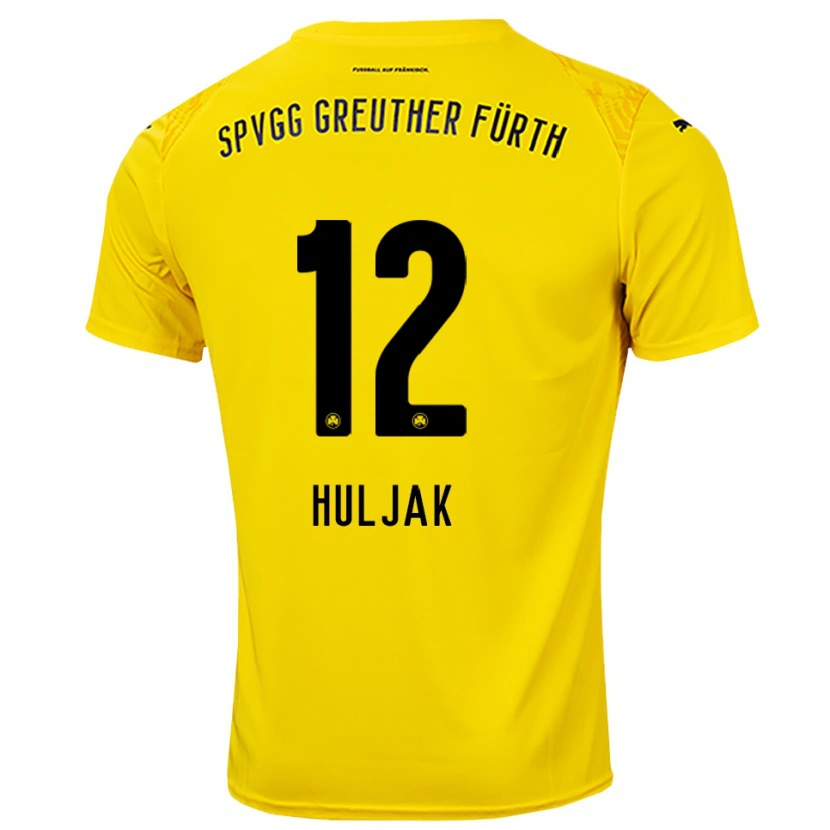 Danxen Femme Dominik Huljak #12 Maillot de Gardien Jaune Noir 2025/26 T-shirt