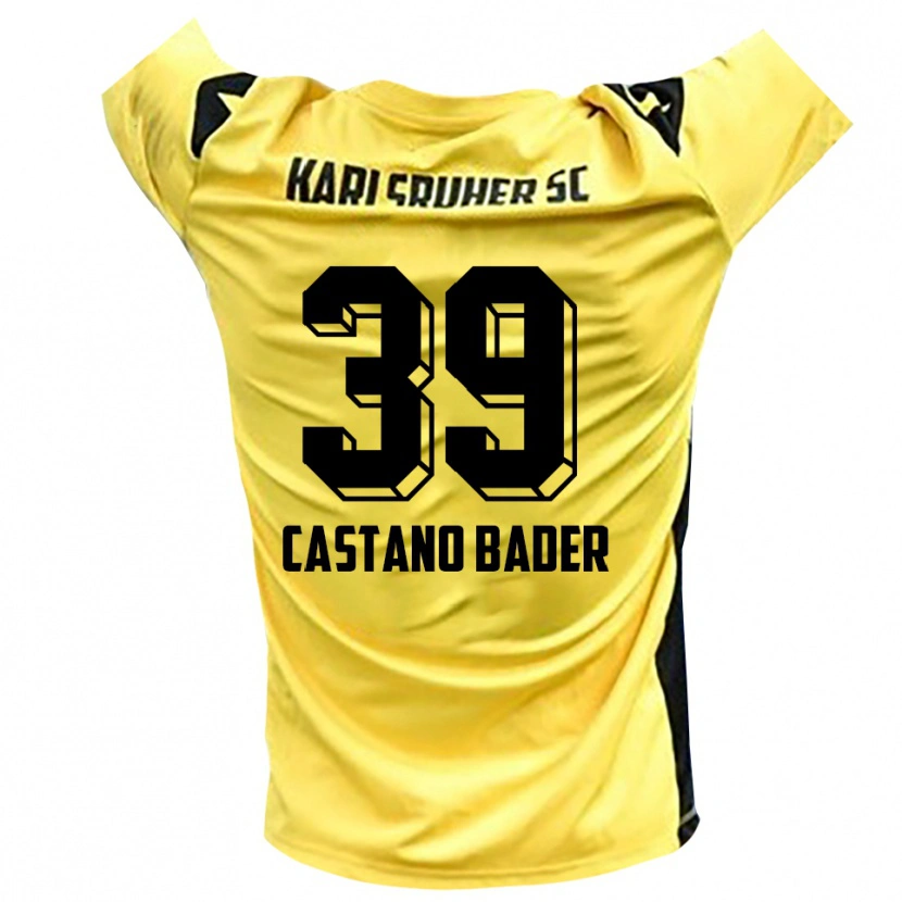 Danxen Femme Simeon Castano Bader #39 Maillot de Gardien Jaune Noir 2025/26 T-shirt