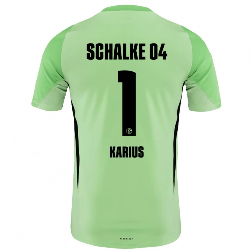 Danxen Femme Loris Karius #1 Maillot de Gardien Vert Clair Noir 2025/26 T-shirt