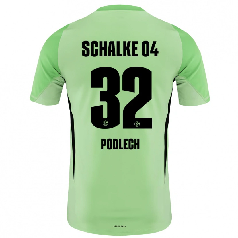 Danxen Femme Luca Podlech #32 Maillot de Gardien Vert Clair Noir 2025/26 T-shirt