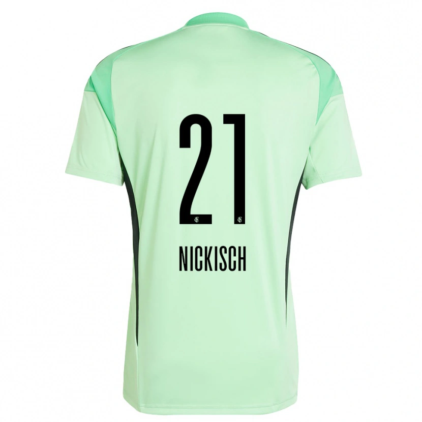 Danxen Femme Jonas Nickisch #21 Maillot de Gardien Vert Clair Noir 2025/26 T-shirt