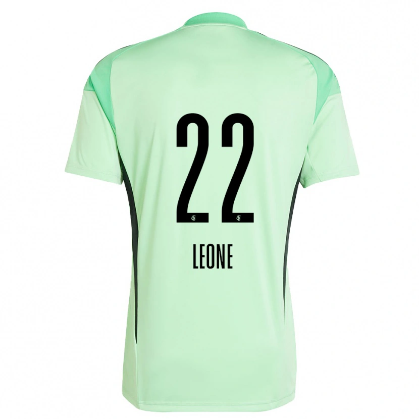 Danxen Femme Vincent Leone #22 Maillot de Gardien Vert Clair Noir 2025/26 T-shirt