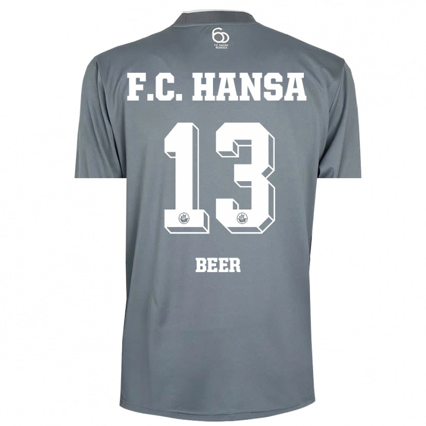Danxen Femme Darian Beer #13 Maillot de Gardien Gris Clair Blanc 2025/26 T-shirt