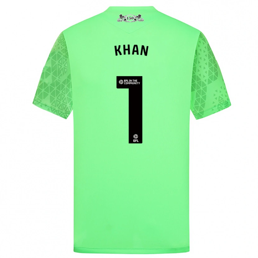 Danxen Femme Adam Khan #1 Maillot de Gardien Vert Fluorescent 2025/26 T-shirt
