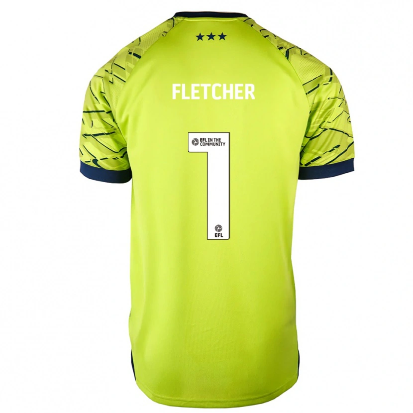 Danxen Femme William Fletcher #1 Maillot de Gardien Jaune Vert 2025/26 T-shirt