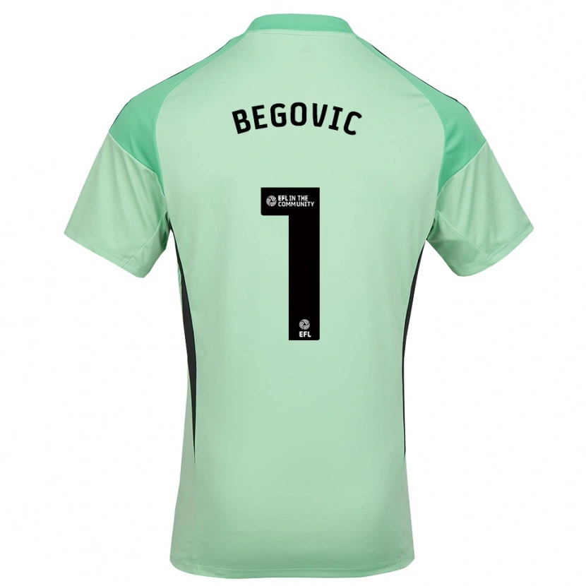 Danxen Femme Asmir Begovic #1 Maillot de Gardien Noir Vert Clair 2025/26 T-shirt