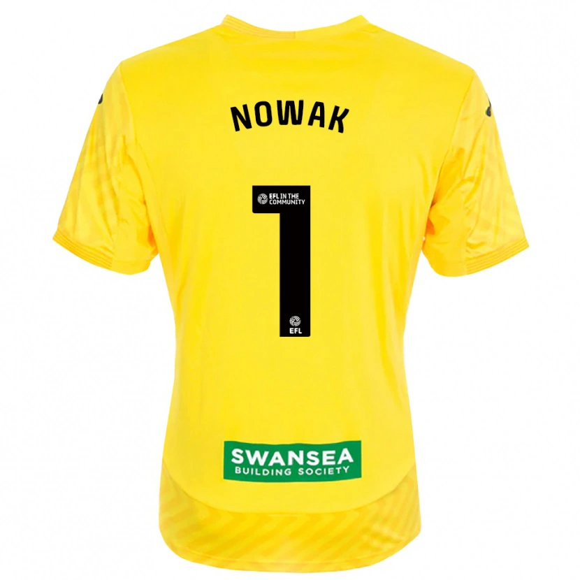 Danxen Femme Jakub Nowak #1 Maillot de Gardien Noir Jaune 2025/26 T-shirt