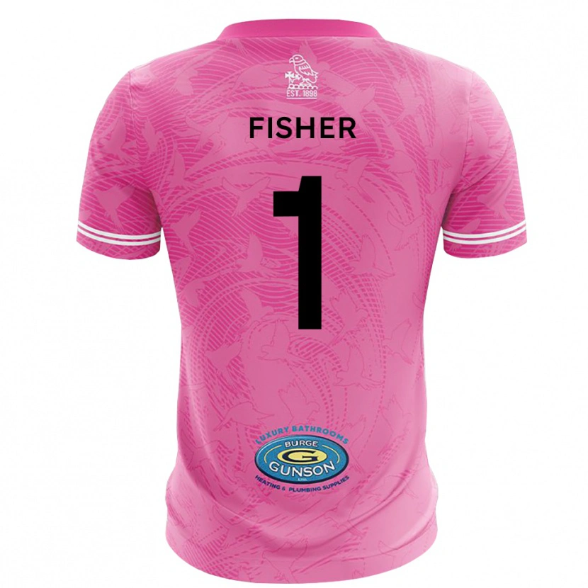 Danxen Femme Tobias Fisher #1 Maillot de Gardien Blanc Rose 2025/26 T-shirt