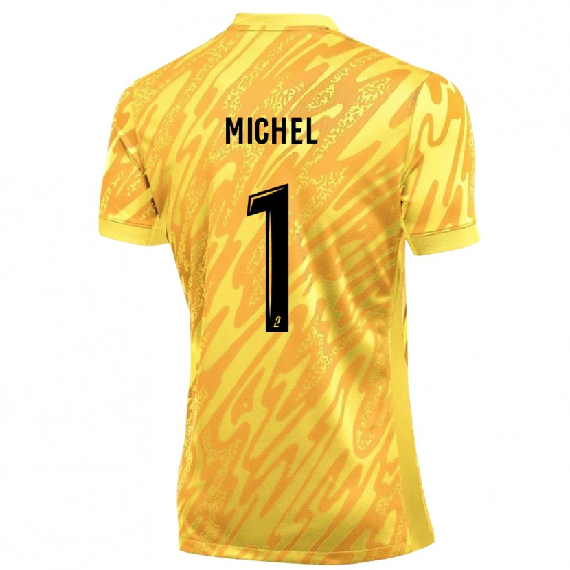Danxen Femme Mathieu Michel #1 Maillot de Gardien Jaune Orange 2025/26 T-shirt