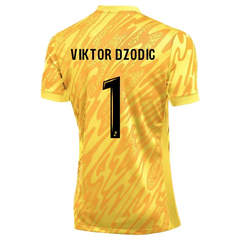 Danxen Femme Viktor Dzodic #1 Maillot de Gardien Jaune Orange 2025/26 T-shirt