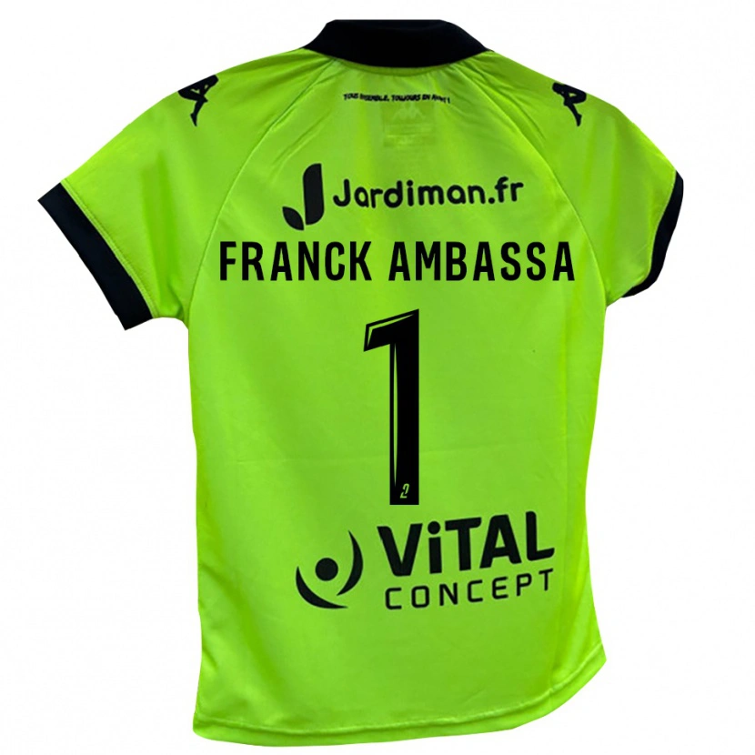 Danxen Femme Gaspard Franck Ambassa #1 Maillot de Gardien Vert Néon 2025/26 T-shirt